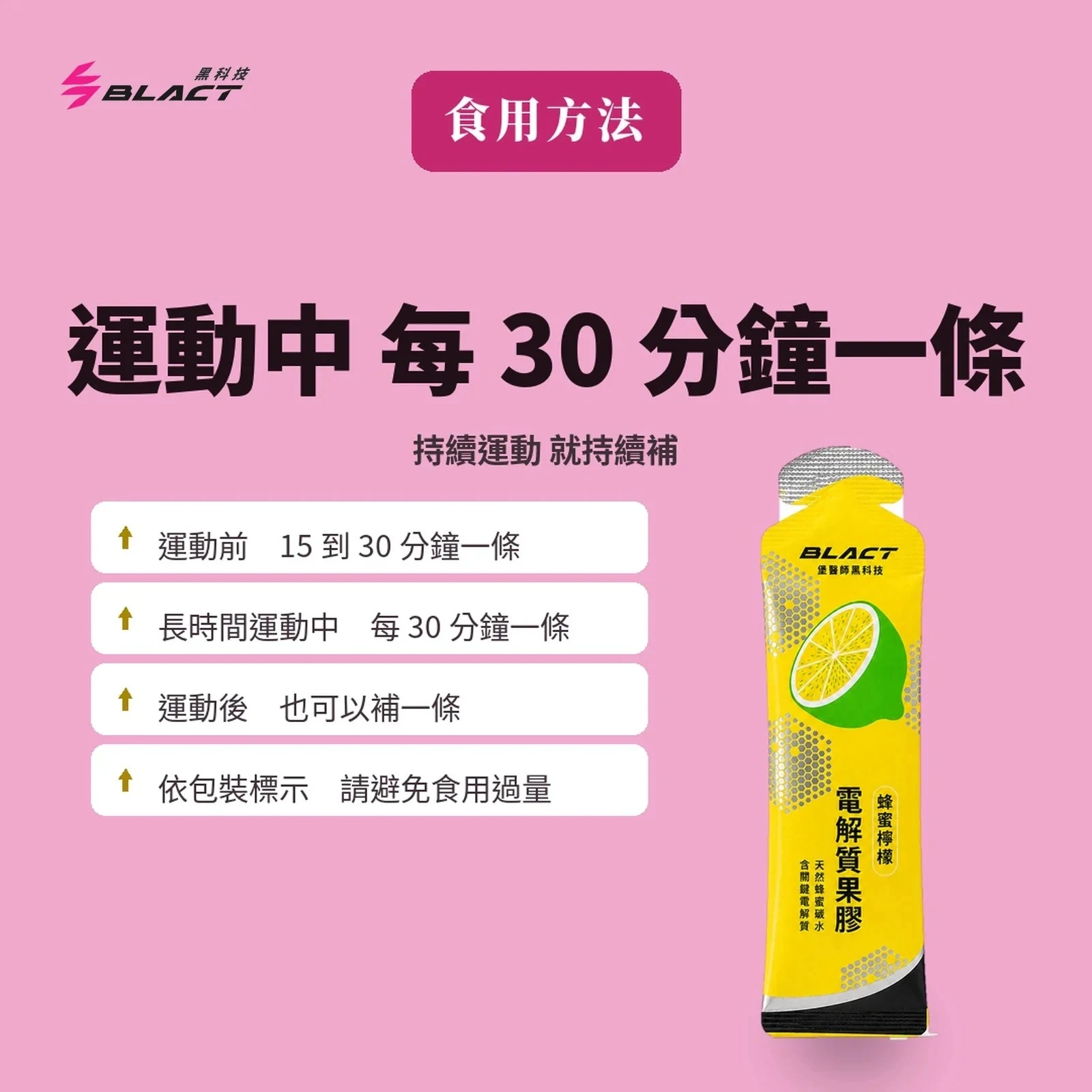 BLACT蜂蜜檸檬果膠
